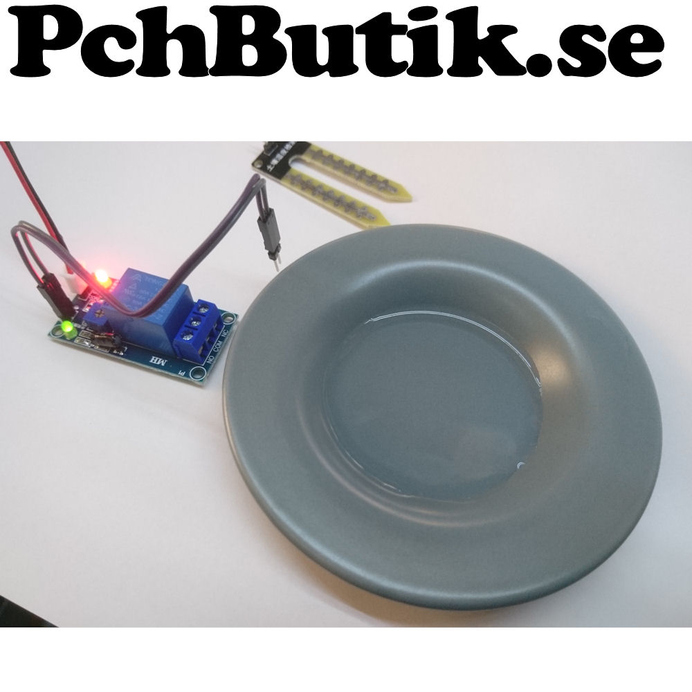 Jordfukt med 12 Volt relä